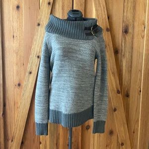 Grey knit, cowl neck sweater